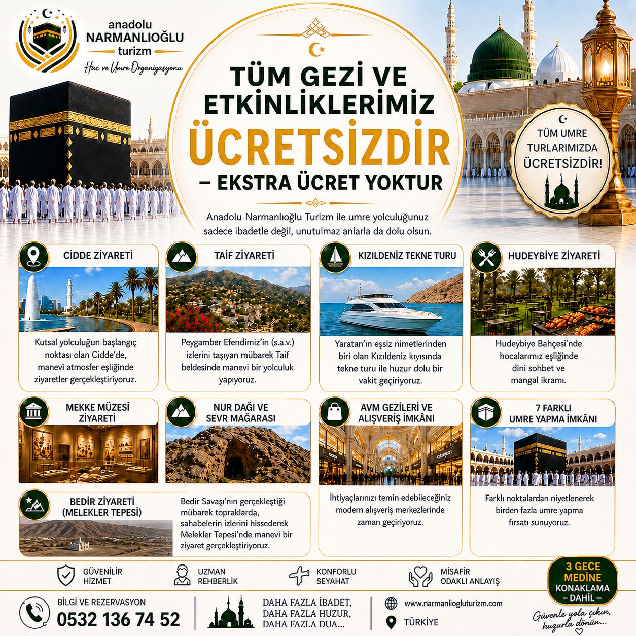 Tüm gezi ve etkinliklerimiz ücretsiz