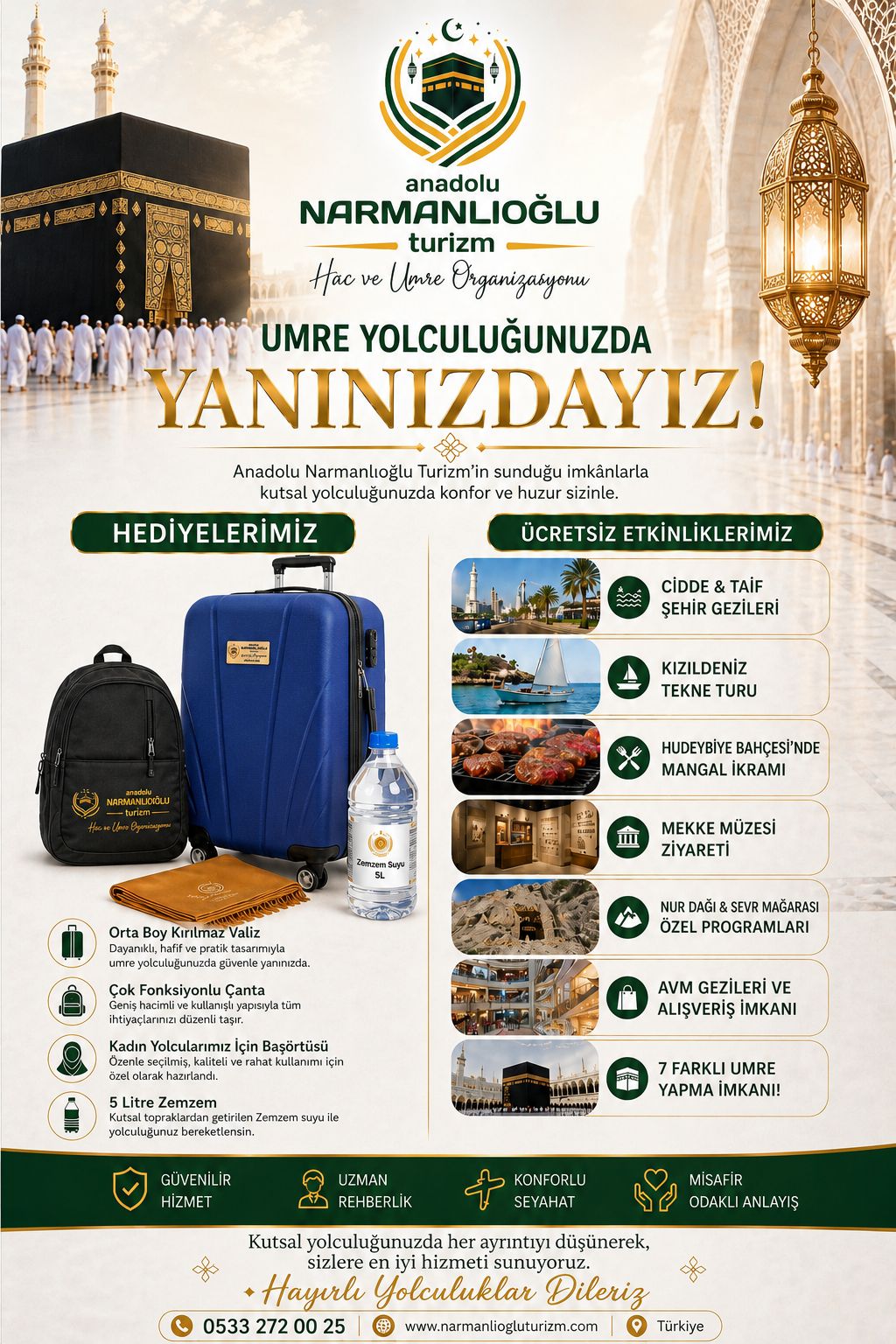 Umre yolculuğunuzda yanınızdayız